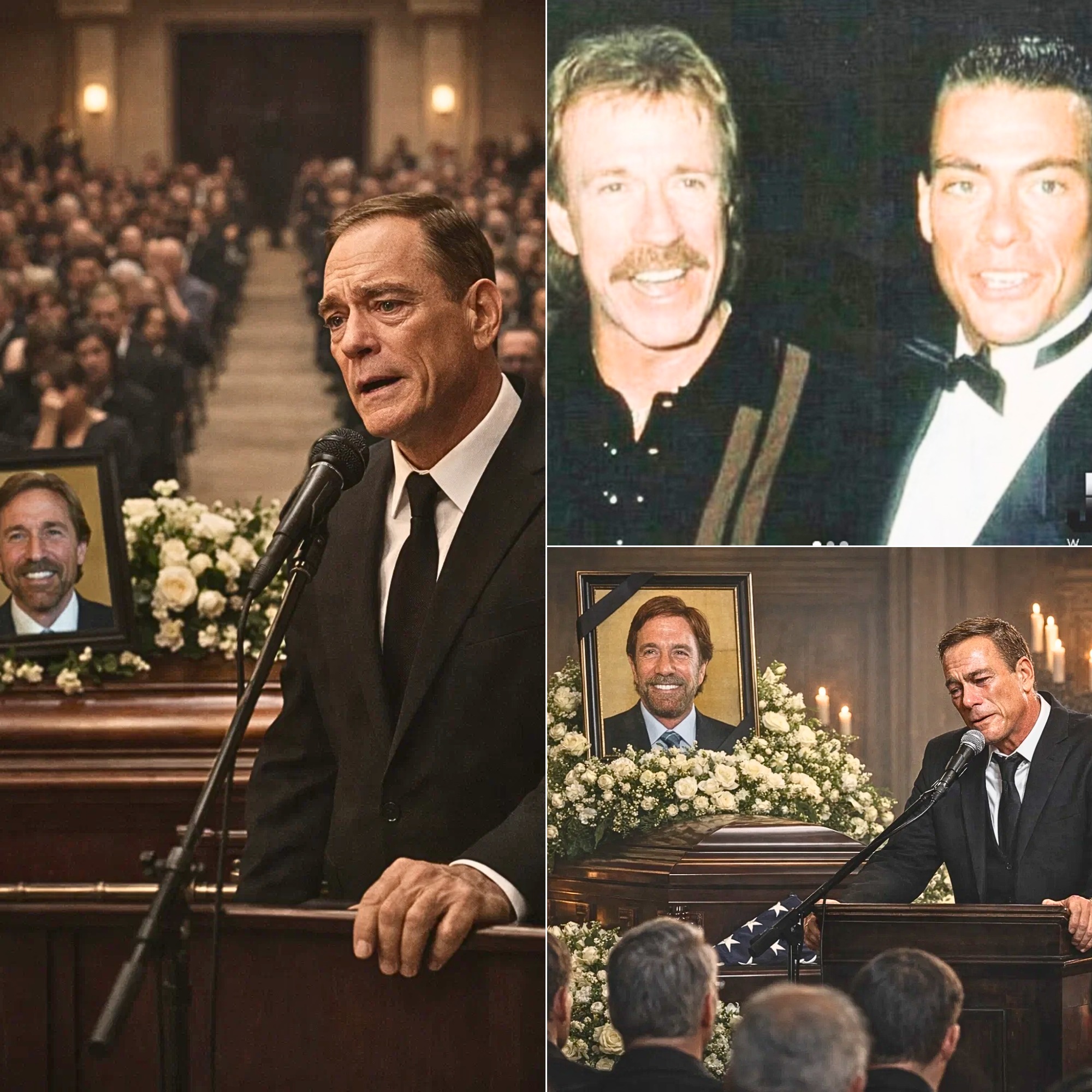 “REST EASY, MY BROTHER” — Jean-Claude Van Damme’s Heart-Wrenching Tribute at Chuck Norris’s Funeral Brings Everyone to Tears: The Emotional Moment No One Will Ever Forget!