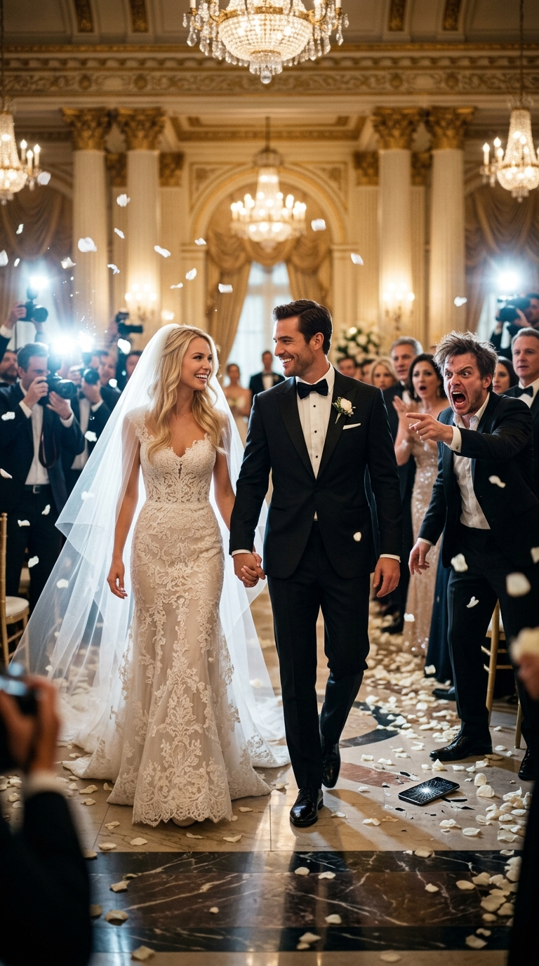 My fiancé sent me a text ten minutes before the ceremony: “Found someone better. Don’t wait up.” I stood in the dressing room, devastated, as 400 elite guests waited. Then a handsome man walked in. “He’s a fool,” he said, holding out his hand. “Marry me instead, and I’ll make sure he regrets this for the rest of his life.” I took his hand. When we walked out together, my ex-fiancé—who had come back to gloat—dropped his phone in shock as the cameras flashed for the new power couple.