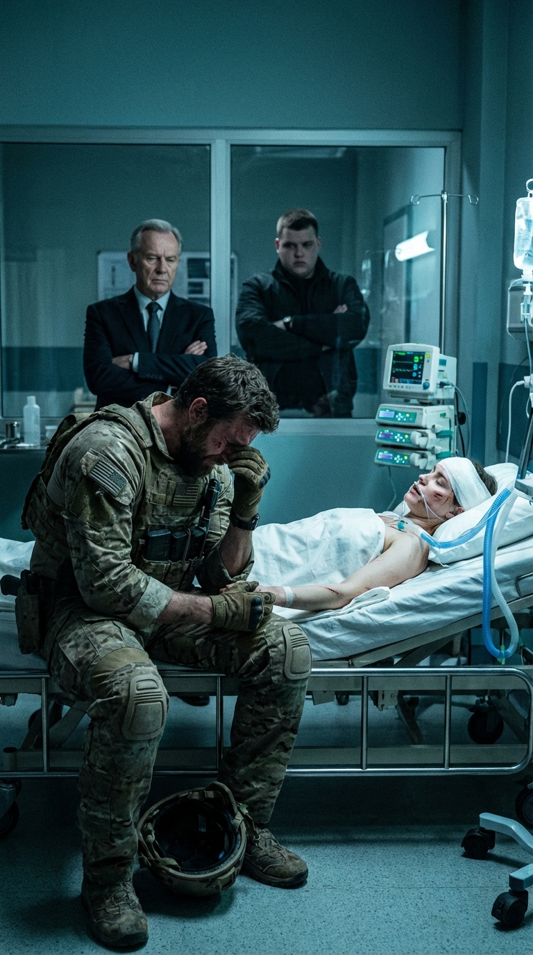 I came home from a Delta deployment to find my wife in the ICU. Her face… I couldn’t recognize her. The doctor whispered, “Thirty-one fractures. Blunt force trauma. Repeated strikes.” Then I saw them outside her room—her father and his seven sons—smiling like they’d just won something. The detective said, “It’s a family matter. The police can’t touch them.” I looked at the hammer print on her skull and replied, “Good. Because I’m not the police.” “What happened to them… no court could ever judge.”