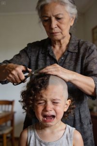 My son has the most beautiful golden curls you've ever seen. My mother-in-law had been complaining about them for months - minhtrang