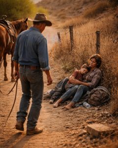 THE LONELY FARMER FOUND A MOTHER AND HER BABY DYING BY THE ROADSIDE AFTER SEVEN DAYS… WHAT HE DID NEXT LEFT THE WHOLE TOWN STUNNED
