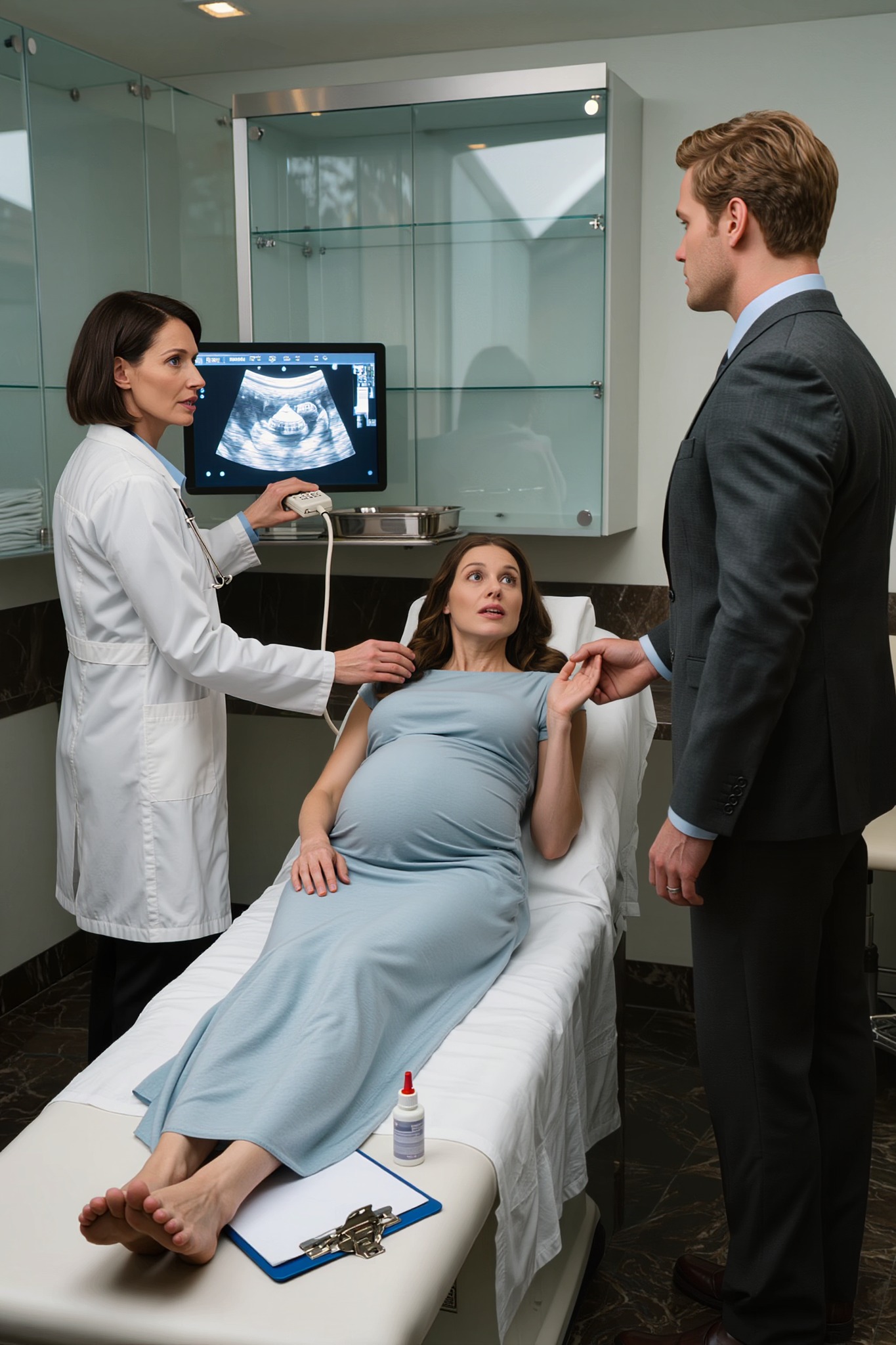 Five minutes after I signed the divorce papers, my ex rushed to an ultrasound with the pregnant woman his family called their future — and while they mocked me for leaving with two kids and nothing else, the doctor stared at the screen, pressed the intercom, and said, “Connect me to legal and send security to room three,” just as my flight out of New York began boarding.