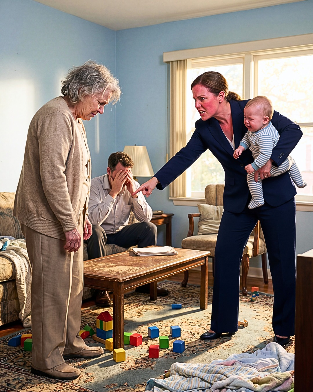 My daughter-in-law yelled at me in front of my grandchildren: “You’re good for nothing, old woman!” My son lowered his head like a coward. I clenched my jaw, went up to my room, took out the suitcase where I kept the secret that could destroy their comfort, waited until the whole house was asleep, left the keys on the table…
