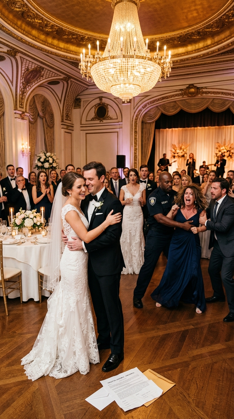 My parents demanded that my “golden child” sister walk down the aisle first at my wedding. “Don’t forget—your sister is always the star. You’re just the background.” When I refused for the first time, my father slapped me and sneered, “Be grateful we’re paying for this charity event.” I stayed silent, and they thought I’d given in. But on the wedding day, security wouldn’t let them in. They were shouting outside—until my fiancé arrived and said one sentence that left my entire family speechless.