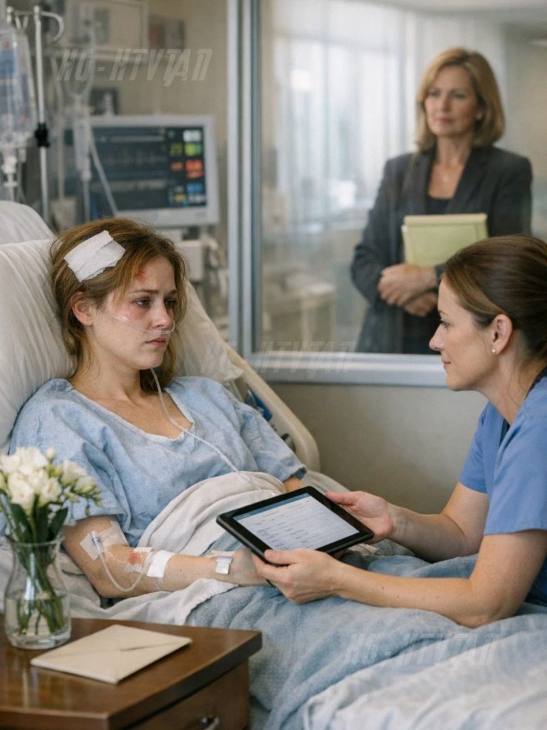 After a drunk driver sent me into emergency surgery, I spent nine days unconscious in the ICU while the family I had supported for years—flights, tuition, emergencies, all of it—left me behind and flew to Barcelona anyway on the vacation I’d been guilted into funding just weeks before. When I finally woke up, the chair beside my bed was empty, but a wilted white flower and an ivory envelope told a different story: someone had been there every day. Then my mother returned from Europe not with tears, but with questions about the hospital balance, and the receptionist calmly showed her the visitor log. I didn’t see her face when she read the name repeated over and over—but I heard what happened next, and I knew my accident had just uncovered something far older than betrayal…
