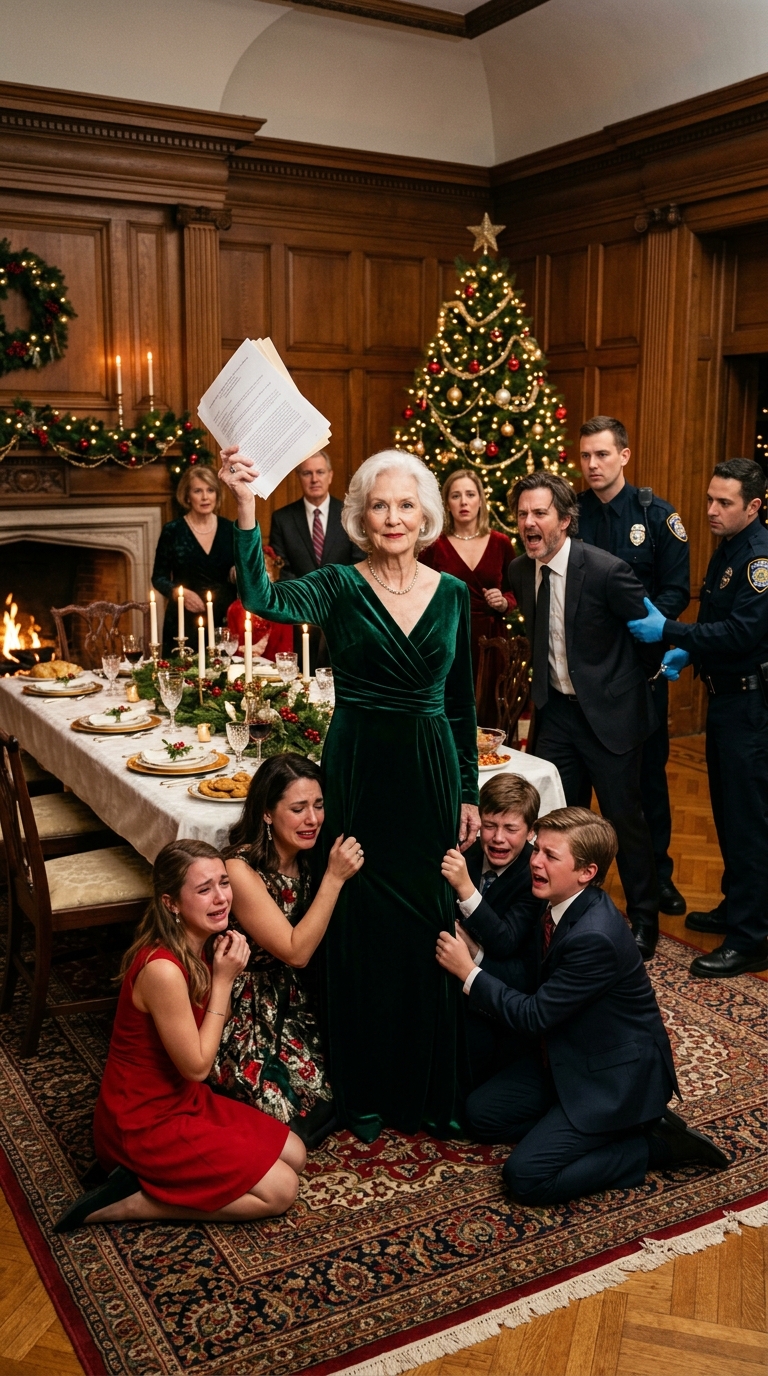 On Christmas morning, my son handed me an envelope and said, “Your gift—a ticket to a nursing home. You leave tomorrow.” His wife laughed like I was already gone. My heart nearly stopped… until I reached into my bag and pulled out the surprise that wiped the smiles off their faces. “Before you throw me away,” I said, “you might want to read this.” What happened next changed all of our lives forever.